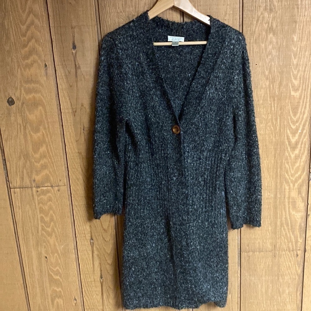 CHRISTOPHER & Banks one button midi length cardigan‎ sweater. Size S